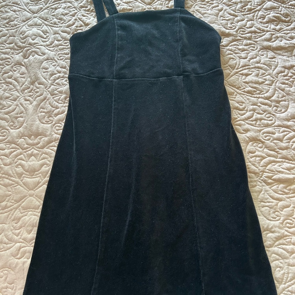Poppies and Roses Black Dress